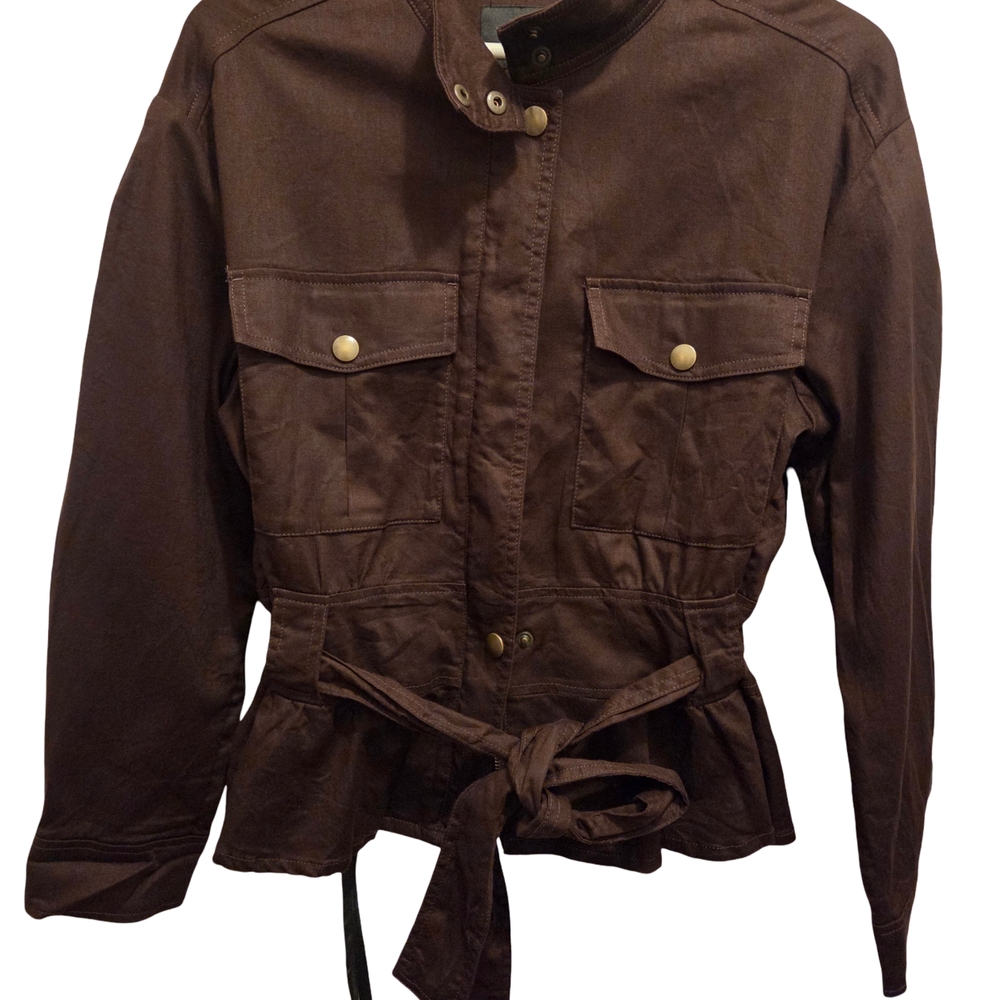 BananaRepublic Linen Women's Jacket Belted Waist